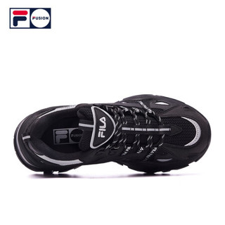FILA FUSION 斐乐官方鱼刺女老爹鞋2020秋冬透气网面休闲时尚运动鞋 黑B-BK 35.5