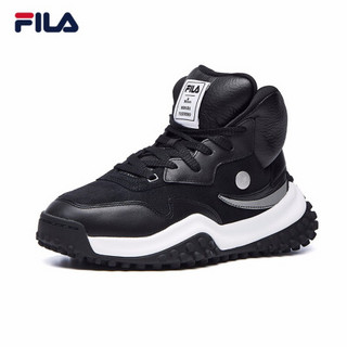 FILA x MIHARA 斐乐 老爹鞋2020秋冬新款高帮时尚运动男鞋豆豆鞋 黑-BK 39