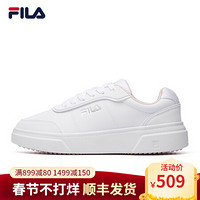 FILA 斐乐官方 女子板鞋2020冬季新款运动休闲时尚女鞋小白鞋 斐乐白-WT 39