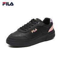 FILA 斐乐官方 女子板鞋2020冬季新款运动休闲时尚女鞋小白鞋 黑-BK 37.5