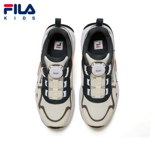 FILA KIDS 斐乐儿童中大童儿童复古跑鞋休闲2020年秋季冬季新款 微白-AG 36码/内长23.0cm