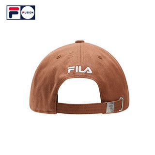 FILA FUSION 斐乐情侣棒球帽 2020冬季新款潮流简约logo棒球帽女 咖啡棕-BN XS