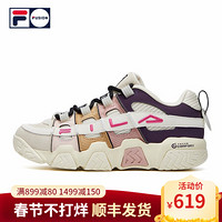 FILA  FUSION 官方 篮球鞋女2020秋冬新款低帮运动鞋barricade 莎草纸/怀旧紫-PV 37.5