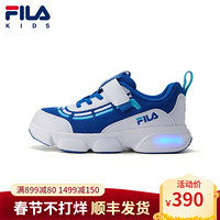 FILA KIDS 儿童跑步鞋2020年秋冬季新款休闲运动鞋小童男女童 骑士蓝/斐乐白-BU-男 31码/内长19.5cm