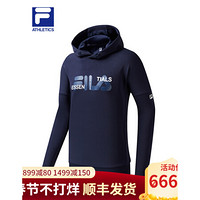 FILA ATHLETICS 斐乐连帽卫衣男子2020冬季新款休闲时尚运动套头衫基础 宝蓝-NV 190/108A/XXXL