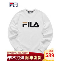 FILA FUSION 斐乐 男子套头卫衣 2020冬季新款熊猫图案LOGO卫衣男 标准白-WT 185/104A/XXL