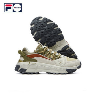 FILA FUSION SKYRUNNER女跑步鞋2021春季新款登山风运动鞋ins潮 帆布绿/银绿色-TS 40