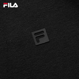 FILA 斐乐官方 女子套头卫衣 2020冬季新款针织套头衫时尚内搭女 正黑色-BK 160/80A/S