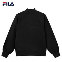 FILA 斐乐官方 女子套头卫衣 2020冬季新款针织套头衫时尚内搭女 正黑色-BK 165/84A/M