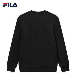 FILA 斐乐官方 男士运动卫衣2020秋冬新款套头休闲卫衣时尚男装 正黑色-BK 165/88A/S