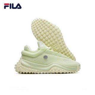 FILA x MIHARA 斐乐官方 老爹鞋女2021春季休闲运动女波点鞋 白玉-WJ 38.5