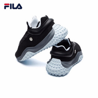 FILA x MIHARA 斐乐官方 老爹鞋男2021春季休闲运动男波点鞋 黑-BK 44.5