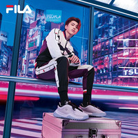 FILA x MIHARA 斐乐官方 老爹鞋男2021春季休闲运动男波点鞋 斐乐白/黑-WB 43