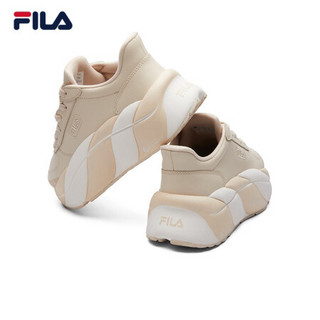 FILA 斐乐官方 GELATO雪糕鞋女 2021春季新款运动鞋休闲增高鞋 木薯粉-TA 39