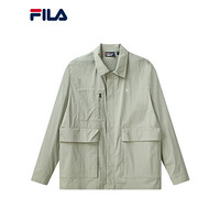 FILA 斐乐官方男士运动外套2021春季新款潮流工装运动茄克男 荷月绿-LG 165/88A/S