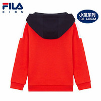 FILA KIDS 斐乐儿童小童男童卫衣 2020年冬季时尚连帽针织卫衣 火红-RD 130