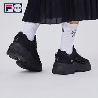 FILA FUSION 斐乐官方 ADE 2020新款老爹鞋女 休闲运动鞋潮女鞋 黑色-BK 36.5