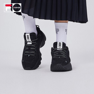 FILA FUSION 斐乐官方 ADE 2020新款老爹鞋女 休闲运动鞋潮女鞋 黑色-BK 36.5