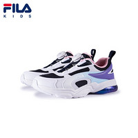 FILA KIDS 斐乐儿童中大童2021年春季新款时尚童鞋休闲运动鞋女童 传奇蓝/兰花紫-NP 35码/内长22.0cm