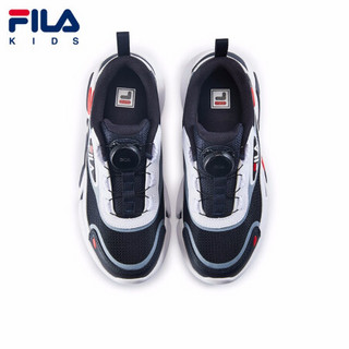 FILA KIDS 斐乐儿童中大童2021年春季新款时尚童鞋休闲运动鞋 传奇蓝/斐乐白-NW 38码/内长24.0cm