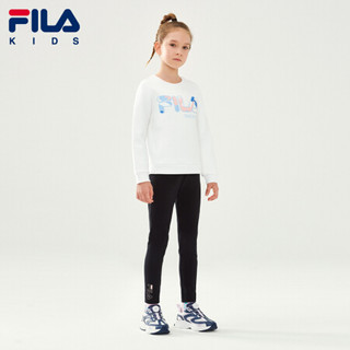 FILA KIDS斐乐童装中大童卫衣 2021春季新款时尚logo大童上衣潮 标准白-WT 160