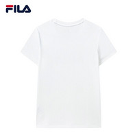 FILA 斐乐官方 官网女子短袖t2021夏季潮流t恤短袖运动 标准白-WT 160/80A/S