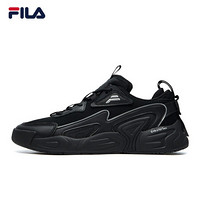 FILA 斐乐官方复古篮球鞋男 2021春新款运动鞋低帮休闲时尚漩涡男 黑-BK 43