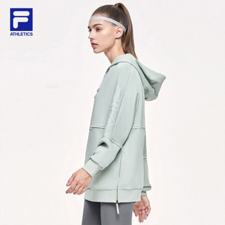 FILA ATHLETICS斐乐连帽卫衣宽松女子2021春季新款休闲时尚 枯叶绿-GN 170/88A/L