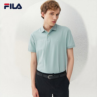 FILA 斐乐 官方男士POLO衫2021春季新款商务短袖POLO领上衣 蚀绿-TQ 180/100A/XL