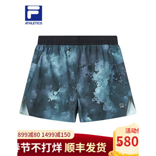 FILA ATHLETICS 斐乐男士梭织短裤2021春季新款运动裤潮训练短裤 印花-WP 190/96A/XXXL