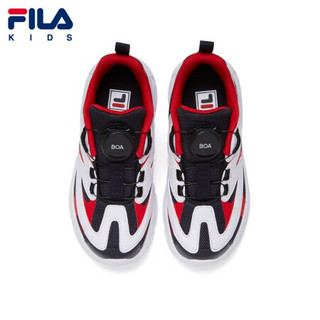 FILA KIDS 斐乐儿童小童2021年春季新款时尚童鞋休闲运动鞋 传奇蓝/斐乐白-NW 32码/内长20.0cm