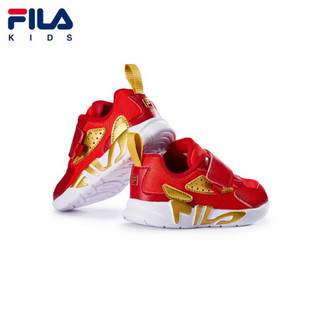 FILA KIDS 斐乐童鞋男童秋冬款女童婴幼儿软底过年鞋子小童新年款 清新粉/斐乐白-RD 25码/内长15.5cm