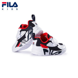 FILA KIDS 斐乐童鞋男童秋冬款女童婴幼儿软底过年鞋子小童新年款 传奇蓝/火红-NR 22码/13.5cm