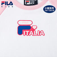 FILA KIDS 斐乐儿童套头卫衣小童女童2021春季时尚针织卫衣 少女粉-LP 120