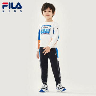 FILA KIDS 斐乐儿童套头卫衣小童男童2021春季时套头卫衣 标准白-WT 130