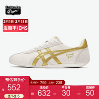 Onitsuka Tiger鬼塚虎舒适复古慢跑鞋男女款休闲鞋RUNSPARK TH201L-9950 米色/金色 40