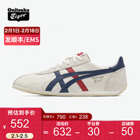 Onitsuka Tiger鬼塚虎舒适复古慢跑鞋男女款休闲鞋RUNSPARK TH201L-9950 白色/藏青色 36