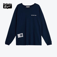 Onitsuka Tiger鬼塚虎 休闲长袖上衣男款 休闲套头衫女 2183A471-101 海军蓝 L