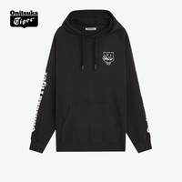Onitsuka Tiger鬼塚虎连帽卫衣男女时尚百搭连帽衫2181A349-021 黑色 XS