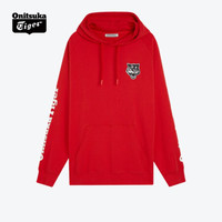 Onitsuka Tiger鬼塚虎连帽卫衣男女时尚百搭连帽衫2181A349-021 红色 XS