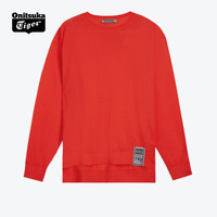 Onitsuka Tiger鬼塚虎中性 长袖针织衫女 圆领卫衣 2183A507-759 荧光橙 XS