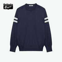 Onitsuka Tiger鬼塚虎长袖针织衫外套男2183A506-010 海军蓝 XS