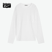 Onitsuka Tiger鬼塚虎卫衣休闲长袖上衣男女2183A553-106 白色 XL