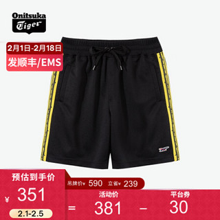 Onitsuka Tiger鬼塚虎男士短裤 田径短裤男女 2183A649-207 黑色 L