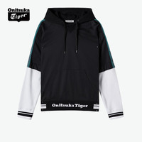 Onitsuka Tiger/鬼塚虎 简约休闲卫衣 男女款连帽衫 2181A307-010 黑色/白色 M
