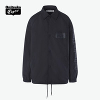 Onitsuka Tiger鬼塚虎夹克 休闲翻领外套 男女同款衬衫式外套2183A700-601 黑色 M