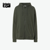 Onitsuka Tiger鬼塚虎休闲男女连帽卫衣 2021年春夏新款2183A818-020 墨绿色 L