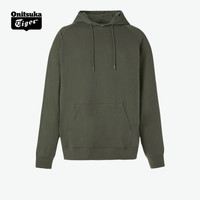 Onitsuka Tiger鬼塚虎休闲男女连帽卫衣 2021年春夏新款2183A823-001 墨绿色 S