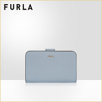 FURLA 芙拉 BABYLON 秋冬女士中号钱包 浅蓝色+裸色