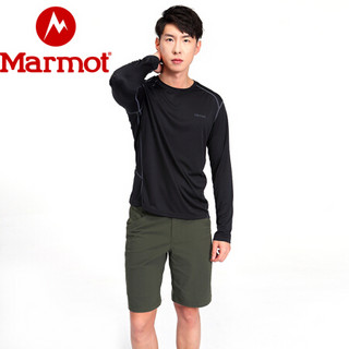 Marmot/土拨鼠户外运动超轻透气男速干长袖圆领T恤 60417 北极蓝2975 XL（欧码偏大）